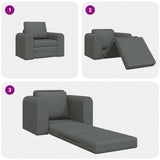 Folding Sofa Bed Dark Grey 98 x 71 x 83 cm Fabric 42030501