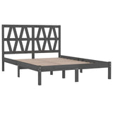 3104020 Bed Frame without Mattress Grey Solid Wood 200x200 cm