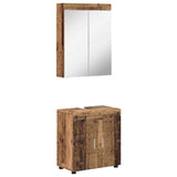 Bathroom Furniture Set TULUM 2 pcs Old Wood 60 x 34 x 63 cm 3398022