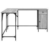 Desk Grey Sonoma 141x141x75 cm Engineered Wood 837600