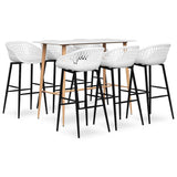 7 Piece Bar Set White 3057446