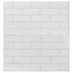 3D Wallpaper Bricks Self-adhesive 40 pcs White 150720
