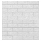 3D Wallpaper Bricks Self-adhesive 40 pcs White 150720