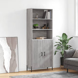 Highboard Grey Sonoma 69.5x34x180 cm Engineered Wood 3189267