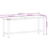 Workbench 200x55x81.5 cm Solid Wood Beech and Metal 3188907
