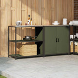Kitchen Storage Set HATTEM 2 pcs Olive Green Cold-rolled Steel 3392655