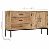 Sideboard 140x35x75 cm Solid Mango Wood 249857