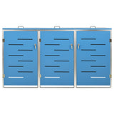Triple Wheelie Bin Shed 207x77.5x112.5 cm Stainless Steel 149568