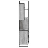 ZNTS 3 Piece Bathroom Furniture Set Grey Sonoma Engineered Wood 3301138