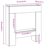Fireplace Surround Old Wood 81x18x82 cm Engineered Wood 854605