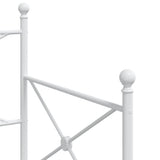 Daybed with Trundle without Mattress White 80x200 cm Steel 4104687
