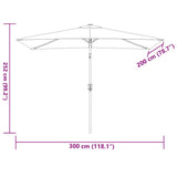 Garden Parasol Taupe Polyester fabric Large Tiltable 44502