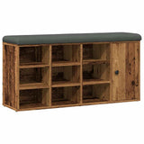Shoe Bench Old Wood 102x32x50 cm Engineered Wood 857621