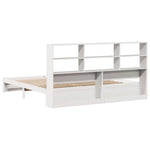 Bookcase Bed without Mattress White 180x200cm Super King Solid Wood Pine 3322400