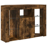 Corner LED TV Cabinet Smoked Oak 100x40x68cm Engineered Wood 889790