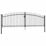 Double Door Fence Gate Woerden with Spear Top 400x174.5 cm 145739