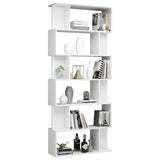 Book Cabinet/Room Divider High Gloss White 80x24x192 cm Engineered Wood 800096