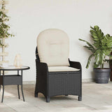 Recliner Chair with Cushion Black 56 x 66 x 95 cm Poly Rattan 42003418