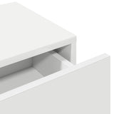 ZNTS Wall Shelf with Drawers White 100x36x19 cm Engineered Wood 859986