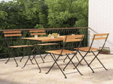 Folding Bistro Set Natural wood Solid acacia wood Standard 3152098
