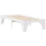 Bed Frame White 80 x 200 cm Solid Pine Wood 873008