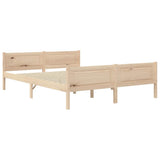 Bed Frame Pine Solid pinewood, plywood Double Bed Frame 322099