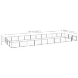 Dog Kennel Black 40 m Steel 3082149