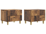 Bedside Cabinet with Drawer 2 pcs Old Wood 43 x 34.5 x 48 cm 894542