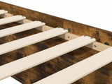 Bed Frame with Storage Smoked Oak 80 x 200 cm Engineered Wood 3429519
