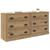 Sideboards with Drawer 2 pcs Artisan Oak 70 x 35.5 x 67.5 cm 3402654