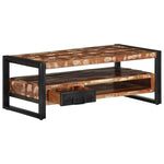 ZNTS Coffee Table Multicolour 90x50x36 cm Solid Wood Reclaimed 4013558