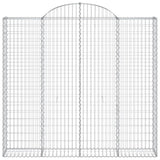 Arched Gabion Baskets 7 pcs 200x50x180/200 cm Galvanised Iron 3146409