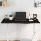 Table Top Dark Brown 100x50x2 cm Treated Solid Wood Oak 3156428