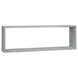 Wall Cube Shelves 4 pcs Grey Sonoma 80x15x26.5 cm Engineered Wood 815919