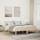 Extra Long Bed Frame without Mattress 160x220 cm Solid Wood Pine 852422