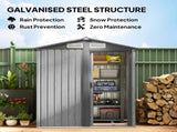 4.3 x 5ft Outdoor Garden Storage Shed - Grey Wood Effect T3398P377654