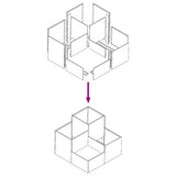 Garden Planter Silver 80 x 80 x 60 cm Stainless steel 865859