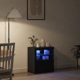 LED Sideboard Black 60.5 x 37 x 67 cm Engineered Wood 863014
