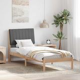 Bed Frame with Headboard Brown 75 x 190 cm Solid Pine Wood 878930