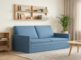 2 Seater Sofa Blue 130 x 81 x 82 cm Corduroy Fabric 42041070