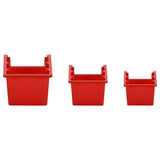26 Piece Workshop Shelf Set Red and Black 77x39cm Polypropylene 152204