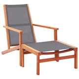Garden Chair Grey Solid eucalyptus wood Medium Foldable 48696