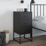 Bedside Cabinet Black 36x39x78 cm Steel 846578