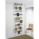 ZNTS Telescopic Shoe Rack with Rods Aluminium 321108