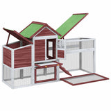 Chicken Coop Mocha 186,5x58,5x113 cm Solid Wood Pine 172230