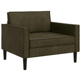 XL Armchair Army Green Faux Suede Leather 42043529