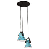 Hanging Lamp 25 W Distressed Blue 30x30x100 cm E27 371860