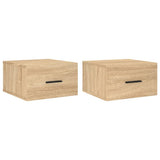 Wall-mounted Bedside Cabinets 2 pcs Sonoma Oak 35x35x20 cm 829859