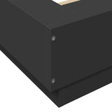 Bed Frame with LED Lights without Mattress Black 120x200cm 3281106