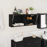 Bathroom Wall Cabinet Black 100x25x40 cm Engineered Wood 860104